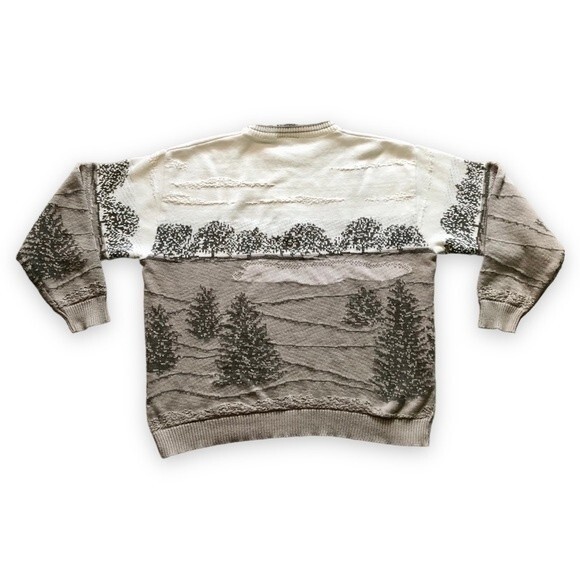 Vintage Northern Reflection Woman Golf Scene Embroidered Sweater Novelty - Picture 2 of 4